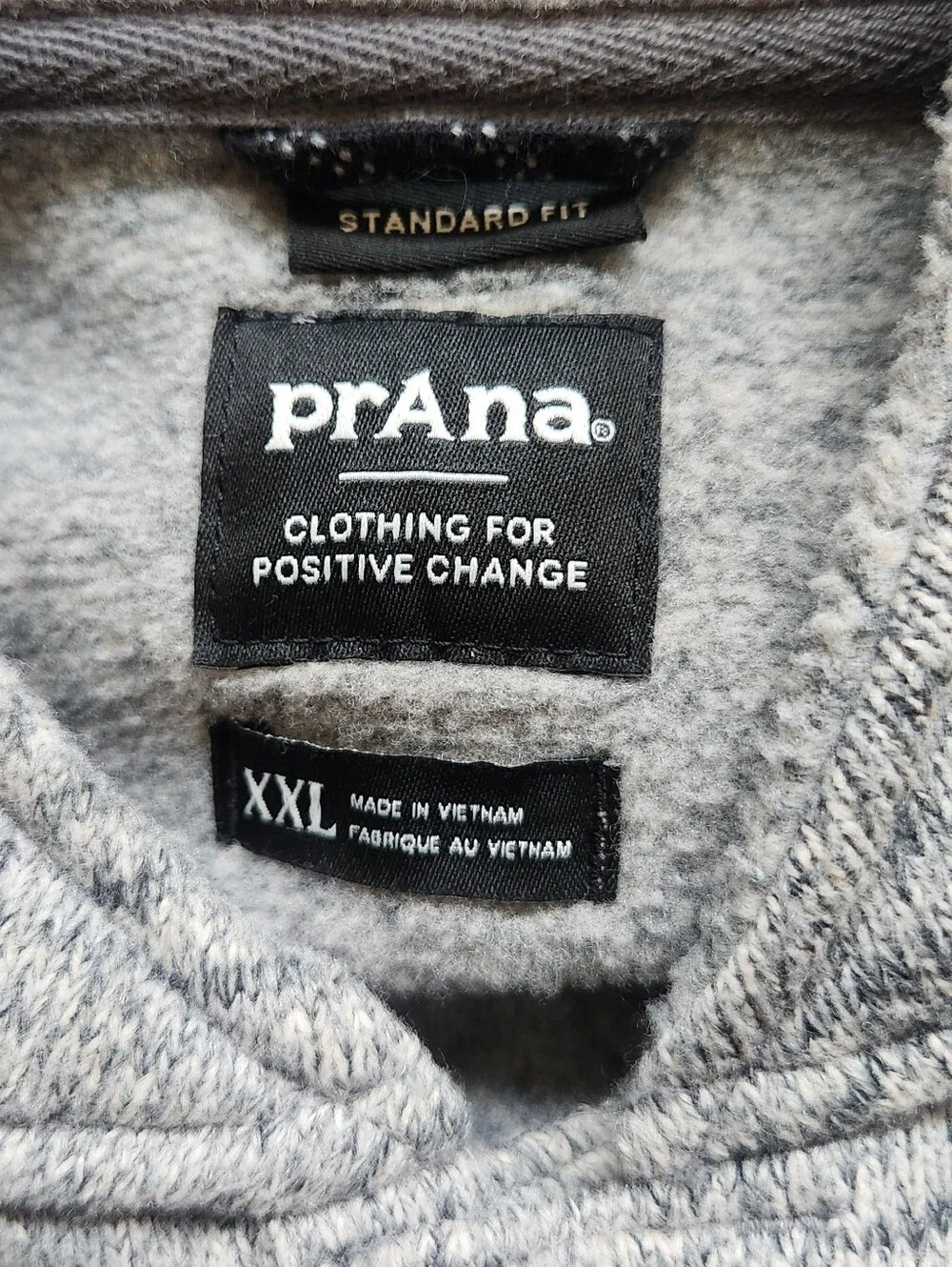 PRANA Men's Tri Thermal Threads Henley Pullover - XXL